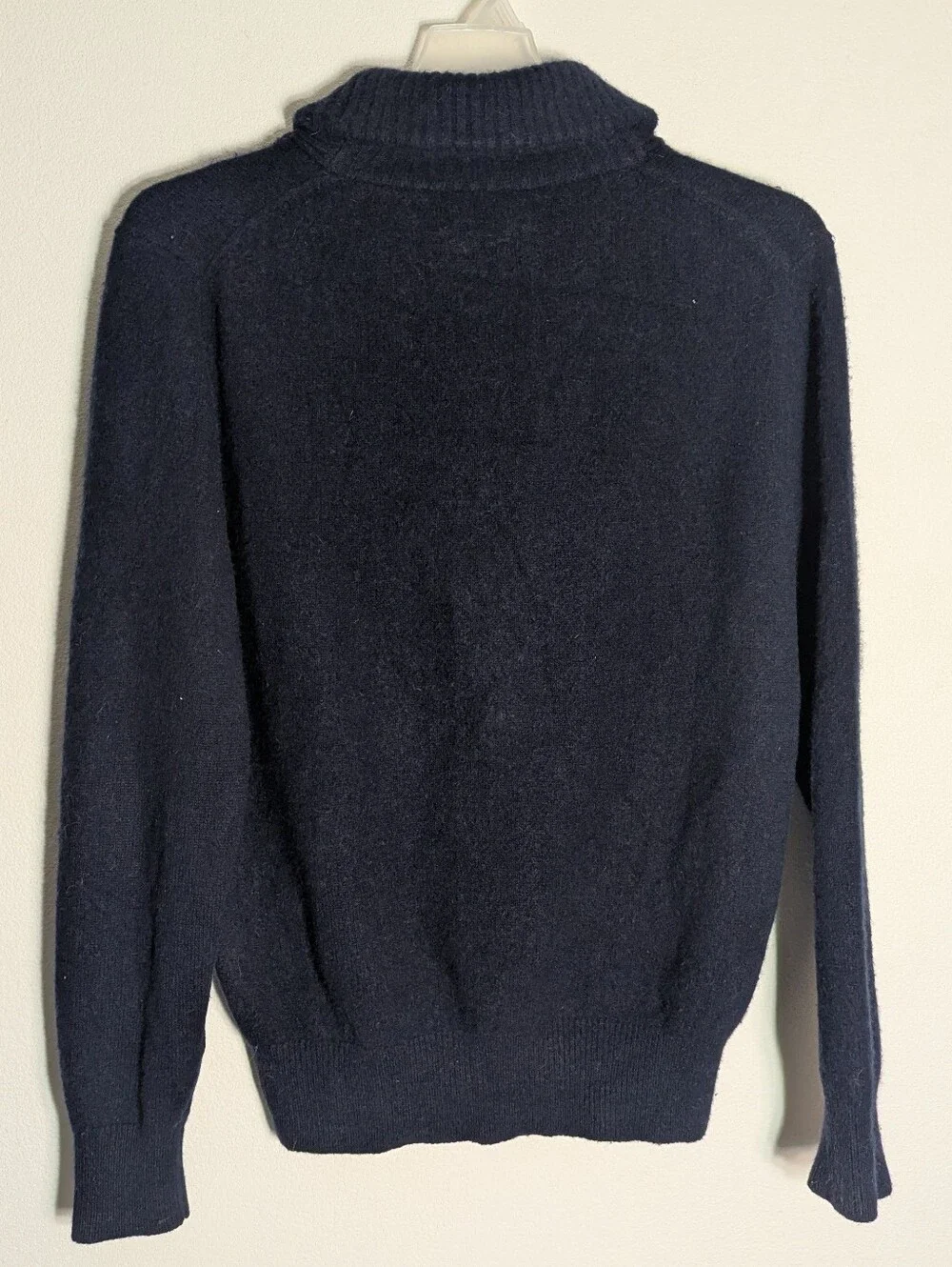Celio Mens 100% Cashmere Sweater Shawl Neck Quiet Luxury Rogers Cosby Navy XL